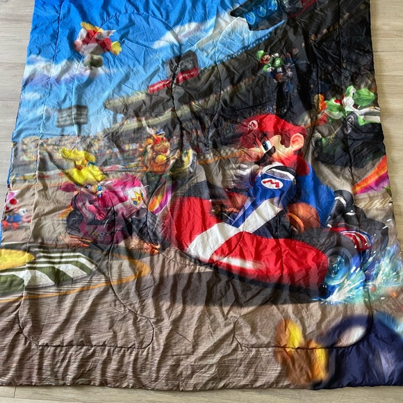 Super Mario Kart “Eat my dust”Twin/Full reversible comforter Twin Bedding 4pcs - Picture 6 of 7